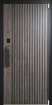 Квартирная стальная дверь с фрезерованными плитами МДФ и замком с биометрией Квартирная стальная дверь с фрезерованными плитами МДФ и замком с биометрией