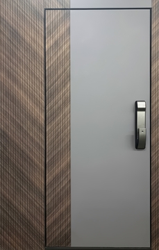 Входная дверь с комбинированными панелями МДФ, скрытыми петлями, smart-замком и боковым расширением Входная дверь с комбинированными панелями МДФ, скрытыми петлями, smart-замком и боковым расширением