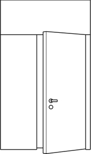Одностворчатая с фрамугами LT Одностворчатая с фрамугами LT